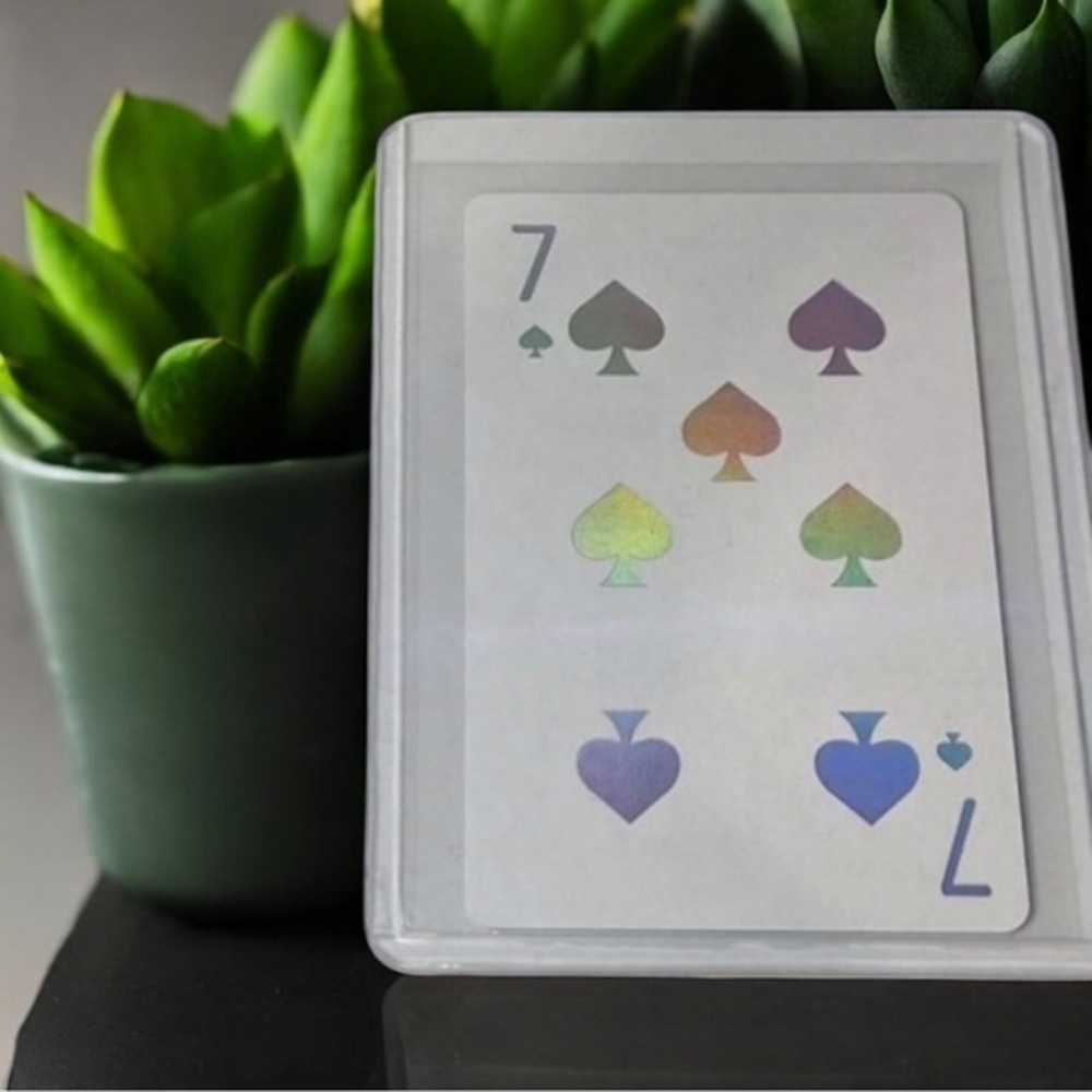 3/$25 DIOR JOY 7 of Spades Holographic Playing Card in Protective Case